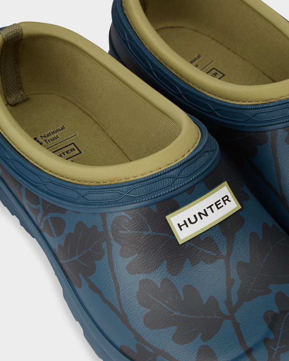 Tamancos Hunter Feminina Azuis - National Trust Print Gardener Clog - 62KSURXGW